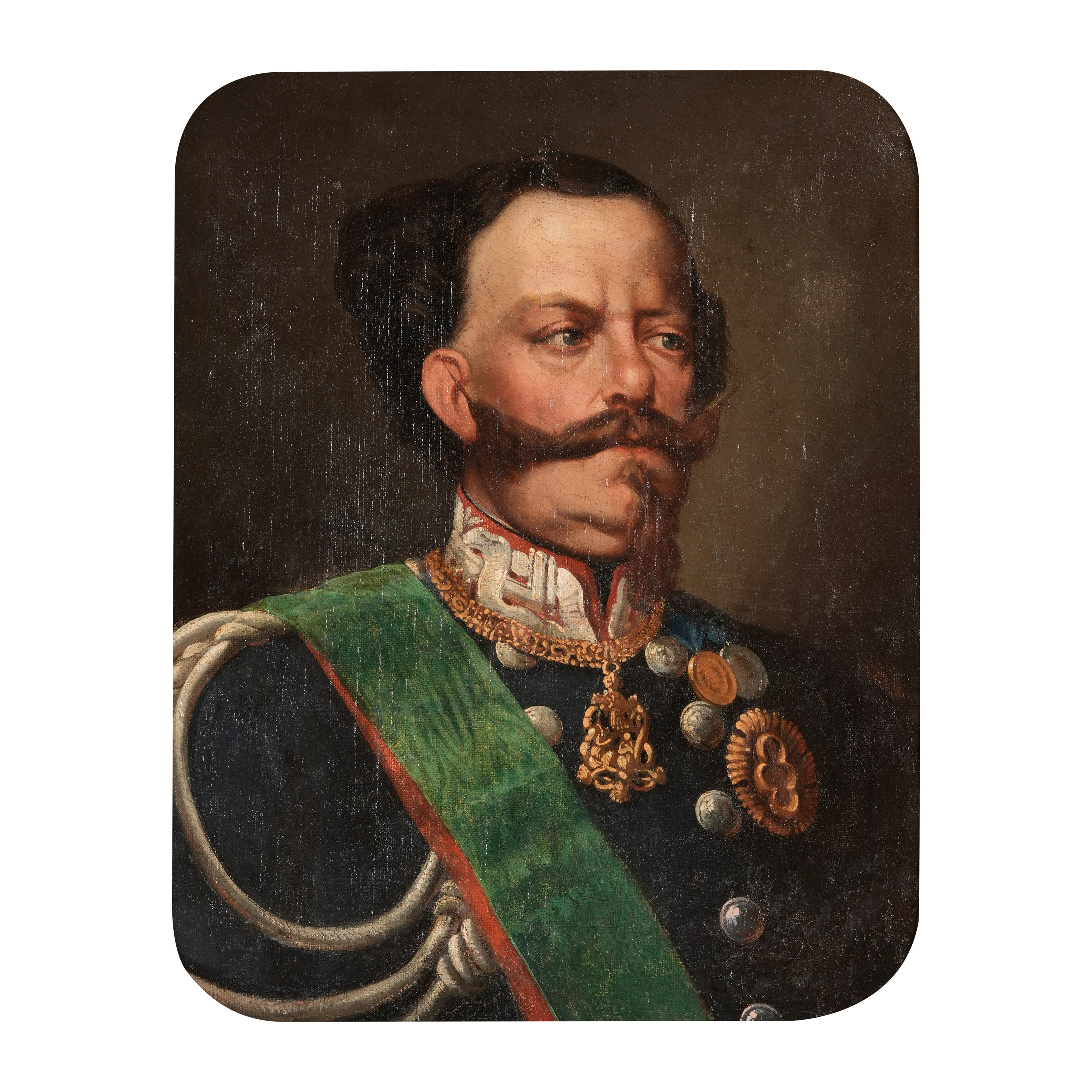 Pittore del XIX-XX secolo, Ritratto di Vittorio Emanuele II, olio su tela