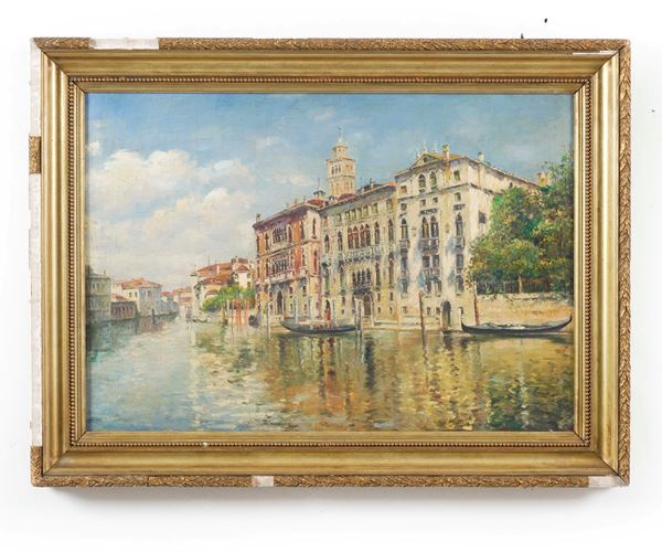 Pittore del XIX-XX secolo Veduta di Venezia