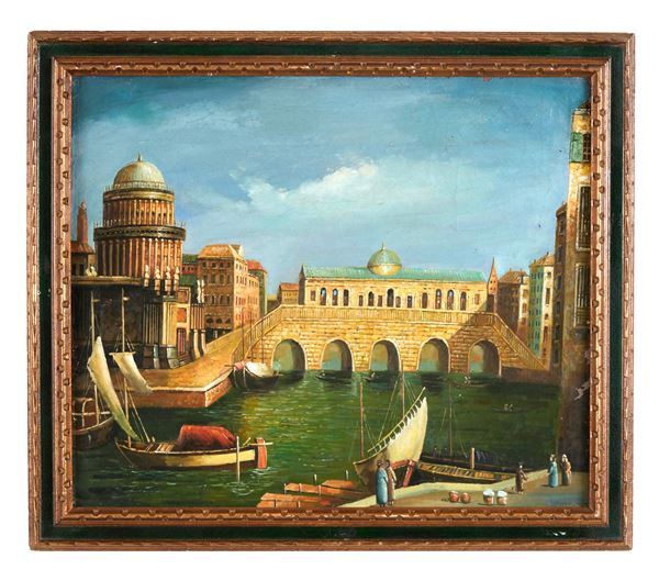Pittore del XIX-XX secolo Veduta di Venezia