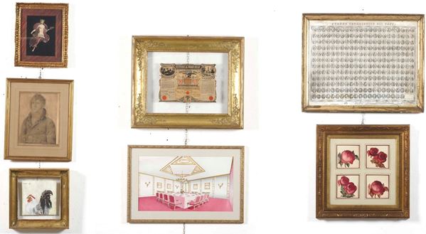 Lotto di stampe e disegni