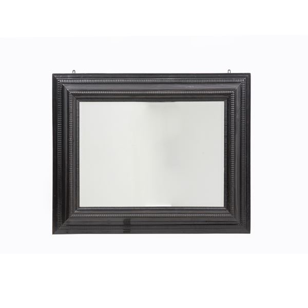 Specchiera con cornice in legno ebanizzato, XX secolo