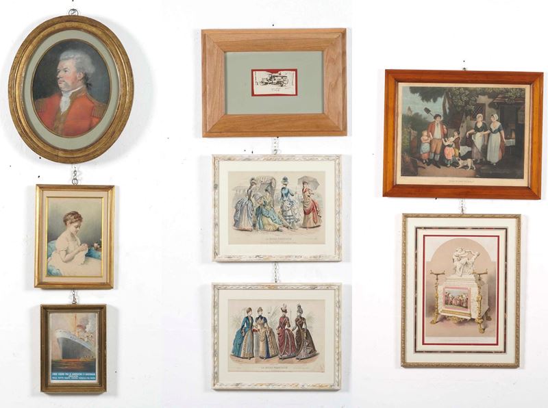 Lotto di dipinti e stampe  - Auction 19th and 20th Century Paintings - Cambi Casa d'Aste