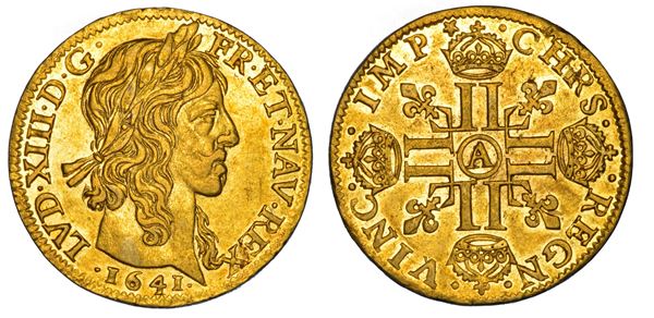 FRANCIA. LOUIS XIII, 1610-1643. Louis d'or 1641. Parigi.