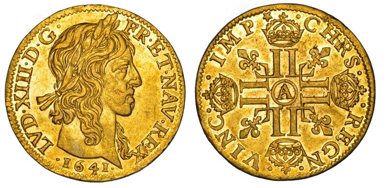 FRANCIA. LOUIS XIII, 1610-1643. Louis d'or 1641. Parigi.  - Asta Numismatica - Cambi Casa d'Aste