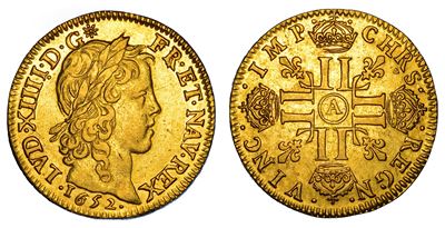 Francia, Louis XIV, Louis d'or del 1652, Parigi