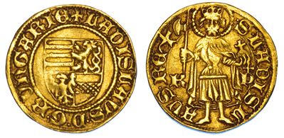 Ungheria, Ladislaus V (1453-1457), Ducato (Goldgulden) in oro, Kremnitz