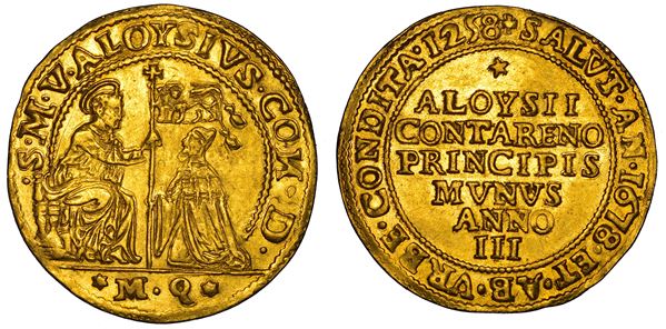 VENEZIA. ALVISE CONTARINI, 1676-1684. Osella da quattro zecchini anno III/1678.