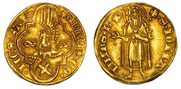 DUCATO DI SAVOIA. AMEDEO VII il Conte Rosso, 1383-1391. Fiorino d'oro. Avigliana, zecchiere Jacobino Cattaneo.