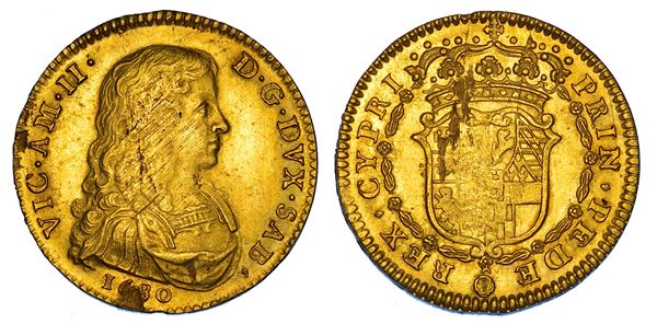 DUCATO DI SAVOIA. VITTORIO AMEDEO II, 1675-1730 (Secondo Periodo: Duca di Savoia, 1680-1713). Doppia 1680. Torino.