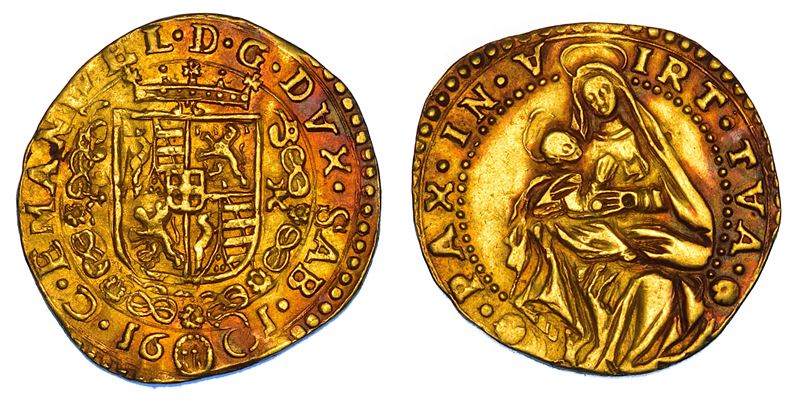 DUCATO DI SAVOIA. CARLO EMANUELE I Il Grande, 1580-1630. Ducato 1601. Torino.  - Asta Numismatica - Cambi Casa d'Aste