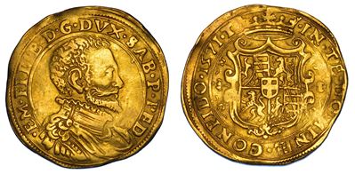 Emanuele Filiberto, Testa di ferro, Doppia 1571