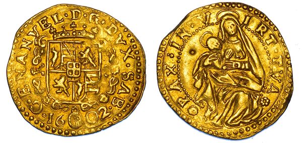 DUCATO DI SAVOIA. CARLO EMANUELE I Il Grande, 1580-1630. Ducato 1602. Torino.