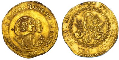 Carlo Emanuele II, Ducato di Savoia, 1638-1675, Reggenza di Cristina di Borbone, Moneta da 8 scud...
