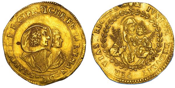 DUCATO DI SAVOIA. CARLO EMANUELE II L'Adriano del Piemonte, 1638-1675. Reggenza della madre CRISTINA DI BORBONE, La Madama Reale. Da 8 scudi s.d. Torino.