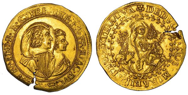 DUCATO DI SAVOIA. FRANCESCO GIACINTO Fior di Paradiso, 1637-1638. Reggenza della madre CRISTINA DI BORBONE, La Madama Reale.   Da 4 scudi s.d. Torino.