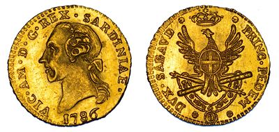 Regno di Sardegna, Vittorio Amedeo III di Savoia, Quarto di doppia nuova, 1786