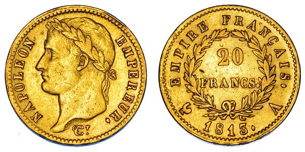 FRANCIA. NAPOLEON, 1804-1815. 20 Francs 1813. Parigi.
