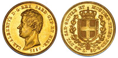 Regno di Sardegna, Carlo Alberto di Savoia, 50 Lire 1836, Torino