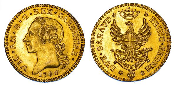 REGNO DI SARDEGNA. VITTORIO AMEDEO III DI SAVOIA, 1773-1796. Doppia Nuova 1786. Torino.