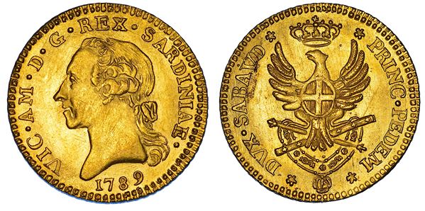 REGNO DI SARDEGNA. VITTORIO AMEDEO III DI SAVOIA, 1773-1796. Doppia Nuova 1789. Torino.