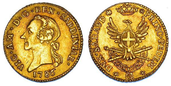 REGNO DI SARDEGNA. VITTORIO AMEDEO III DI SAVOIA, 1773-1796. Mezza Doppia Nuova 1786. Torino.