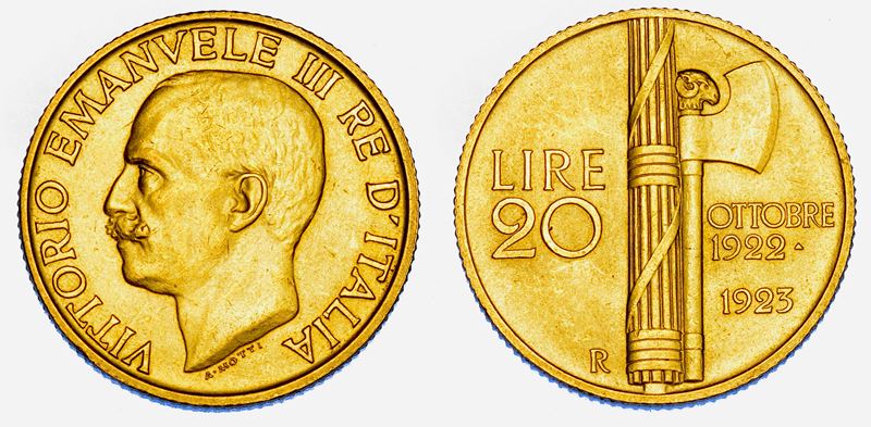 REGNO D'ITALIA. VITTORIO EMANUELE III DI SAVOIA, 1900-1946. 20 Lire 1923. Fascetto.  - Asta Numismatica - Cambi Casa d'Aste