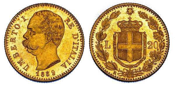 REGNO D'ITALIA. UMBERTO I DI SAVOIA, 1878-1900. 20 Lire 1889.