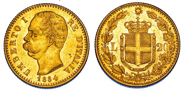 REGNO D'ITALIA. UMBERTO I DI SAVOIA, 1878-1900. 20 Lire 1884.