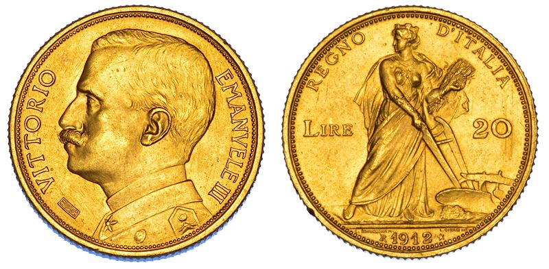 REGNO D'ITALIA. VITTORIO EMANUELE III DI SAVOIA, 1900-1946. 20 Lire 1912. Aratrice.  - Asta Numismatica - Cambi Casa d'Aste
