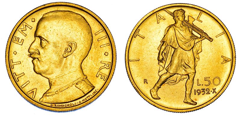 REGNO D'ITALIA. VITTORIO EMANUELE III DI SAVOIA, 1900-1946. 50 Lire 1932/A. X. Littore.  - Auction Numismatics - Cambi Casa d'Aste