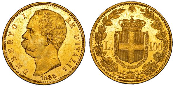 REGNO D'ITALIA. UMBERTO I DI SAVOIA, 1878-1900. 100 Lire 1883.