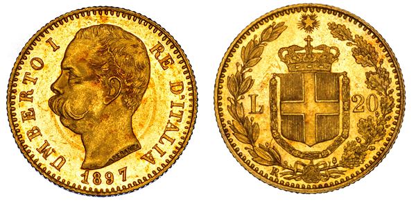 REGNO D'ITALIA. UMBERTO I DI SAVOIA, 1878-1900. 20 Lire 1897.