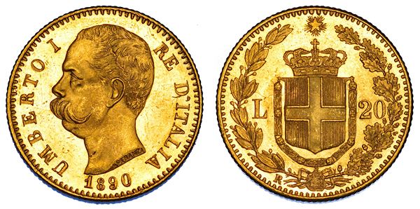 REGNO D'ITALIA. UMBERTO I DI SAVOIA, 1878-1900. 20 Lire 1890.