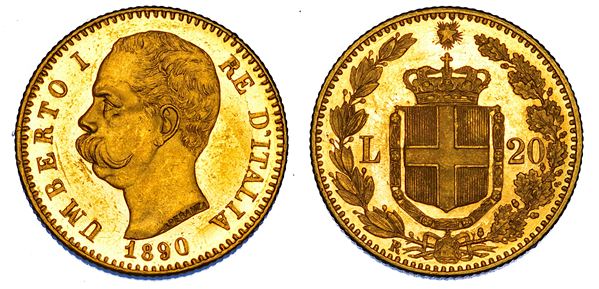 REGNO D'ITALIA. UMBERTO I DI SAVOIA, 1878-1900. 20 Lire 1890.