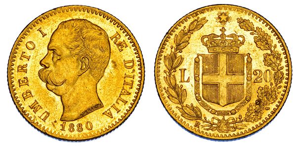 REGNO D'ITALIA. UMBERTO I DI SAVOIA, 1878-1900. 20 Lire 1880.