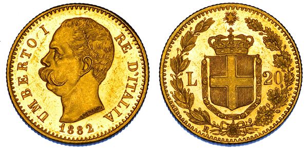 REGNO D'ITALIA. UMBERTO I DI SAVOIA, 1878-1900. 20 Lire 1882.
