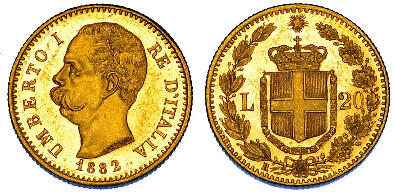 REGNO D'ITALIA. UMBERTO I DI SAVOIA, 1878-1900. 20 Lire 1882.  - Asta Numismatica - Cambi Casa d'Aste