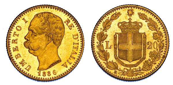 REGNO D'ITALIA. UMBERTO I DI SAVOIA, 1878-1900. 20 Lire 1886.