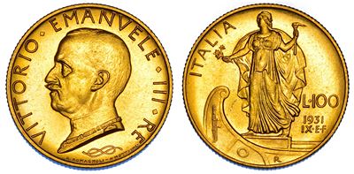 Regno d'Italia, Vittorio Emanuele III di Savoia, 100 Lire 1931/A