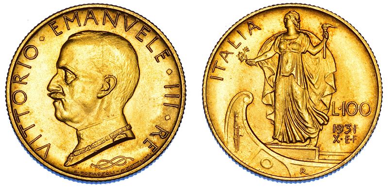 REGNO D'ITALIA. VITTORIO EMANUELE III DI SAVOIA, 1900-1946. 100 Lire 1931/A. X. Italia su prora.  - Asta Numismatica - Cambi Casa d'Aste
