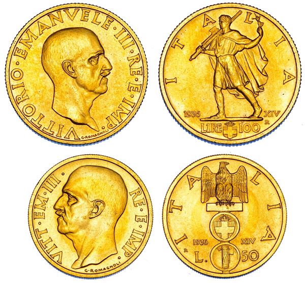REGNO D'ITALIA. VITTORIO EMANUELE III DI SAVOIA, 1900-1946. Lotto di due monete.