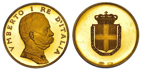 REGNO D'ITALIA. UMBERTO I DI SAVOIA, 1878-1900. Medaglia in oro.