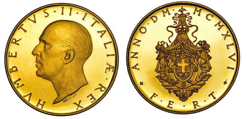 REGNO D'ITALIA. UMBERTO II DI SAVOIA, 1946. Medaglia in oro 1946.  - Auction Numismatics - Cambi Casa d'Aste