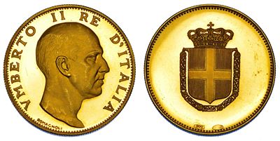Umberto II di Savoia, Medaglia in oro, 1946