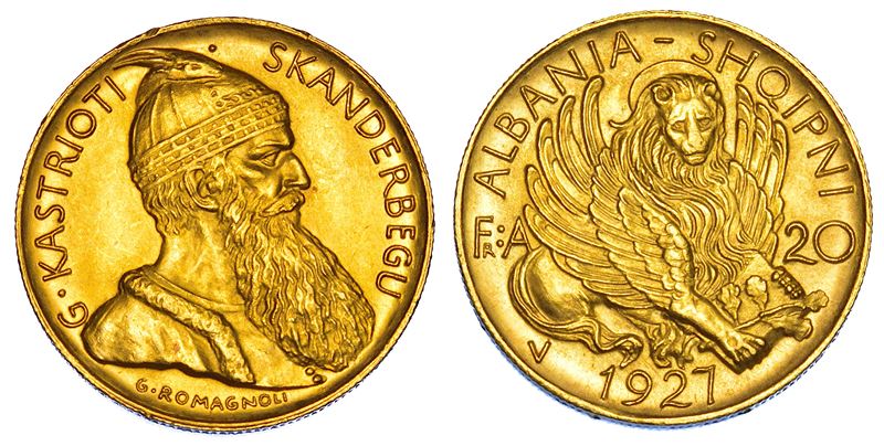 ALBANIA. AHMED ZOGU PRESIDENTE, 1925-1928. 20 Franga 1927.  - Auction Numismatics - Cambi Casa d'Aste
