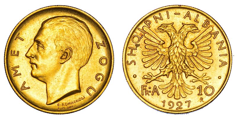 ALBANIA. AHMED ZOGU PRESIDENTE, 1925-1928. 10 Franga 1927.  - Auction Numismatics - Cambi Casa d'Aste