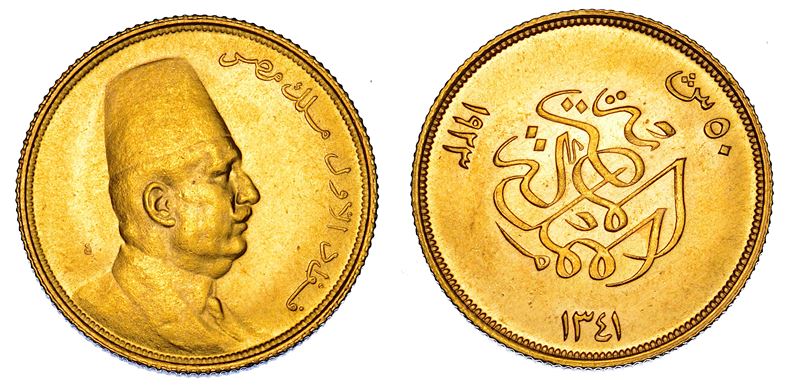 EGITTO. FOUAD I, 1922-1936. 50 Piastres 1923.  - Asta Numismatica - Cambi Casa d'Aste