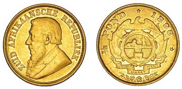 SUDAFRICA. ZUID AFRIKAANSCHE REPUBLIEK, 1852-1902. Mezzo Pond 1896.