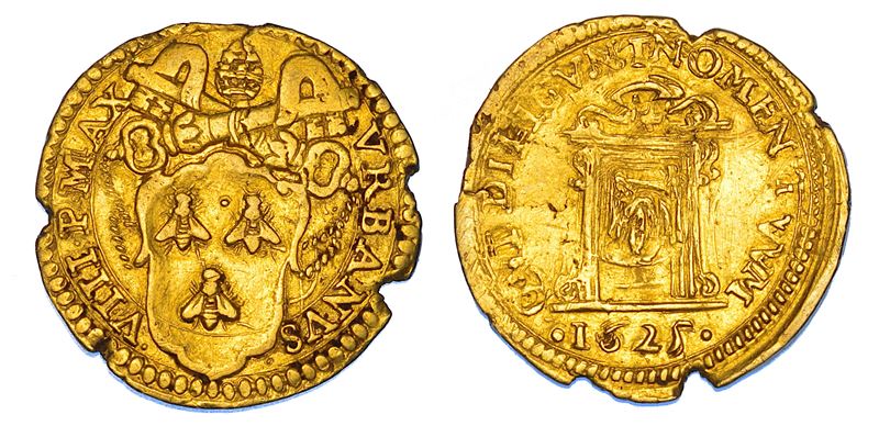 STATO PONTIFICIO. URBANO VIII (Maffeo Barberini), 1623-1644. Scudo d'oro 1625. Emissione per il Giubileo.  - Auction Numismatics - Cambi Casa d'Aste