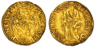 STATO PONTIFICIO, Scudo d'oro di Paolo III (Alessandro Farnese), 1534-1549
